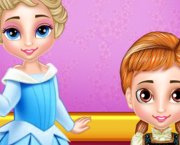 Dziecko Elsa i Anna Origami i kolorowe