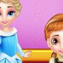 Bebé Elsa y Anna Origami y colorido