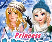 Roupa de inverno Rapunzel e Elsa