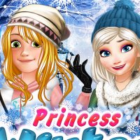 Roszpunka i Elsa zimowe ubrania