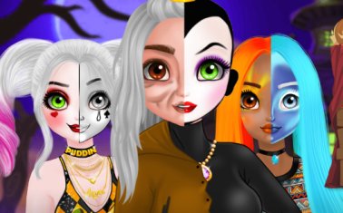 Maquillaje de Halloween de Harley Quinn, Blancanieves y Moana