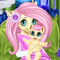 Pony Fluttershy Baby Birth