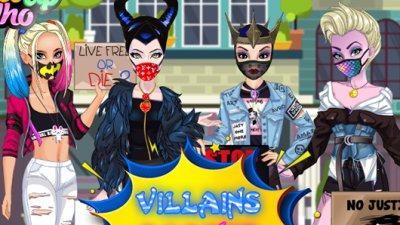 Harley Quinn, Maleficent, Evil Queen și Ursula Protest antirasim
