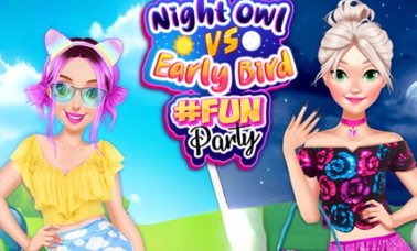 Night Owl vs Early Bird Fun Party