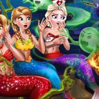 Das Spukhaus der Halloween-Meerjungfrauen