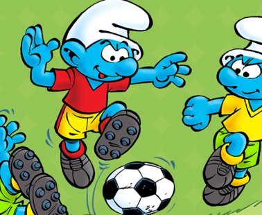 Smurfs estão jogando futebol