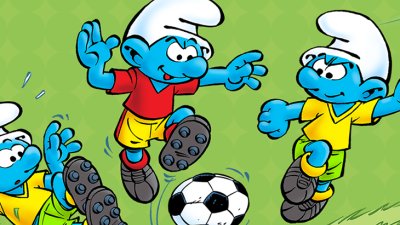 Smurfs estão jogando futebol