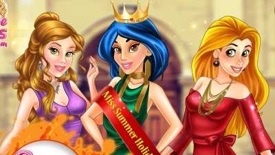 Rapunzel, Jasmin und Belle Schönheitswettbewerb