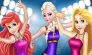Elsa, Ariel és Rapunzel korcsolyázó verseny