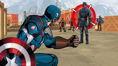 Capitaine Amérique attaque contre l'organisation Hydra