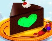 Bolo de chocolate em forma de coração